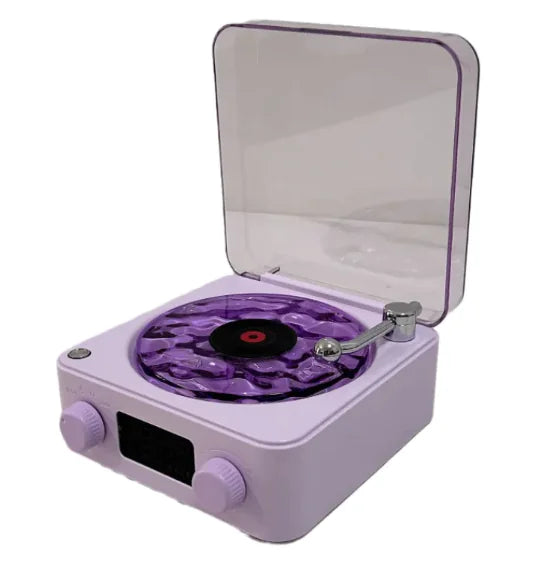 Retro Turntable Bluetooth Speaker with RGB
