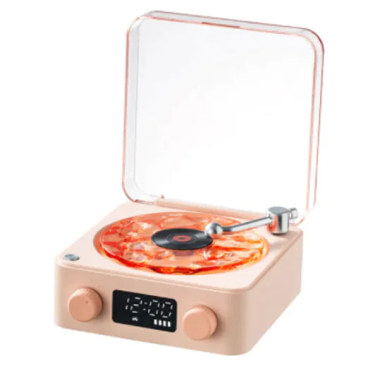 Retro Turntable Bluetooth Speaker with RGB
