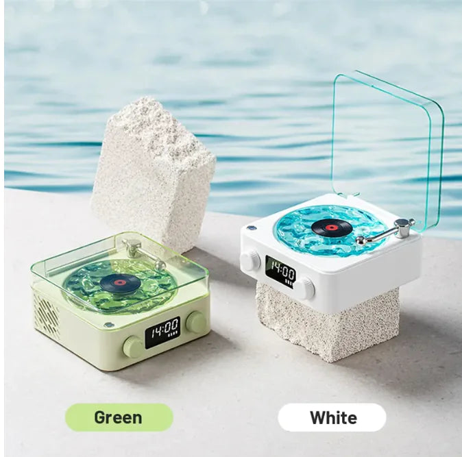 Retro Turntable Bluetooth Speaker with RGB