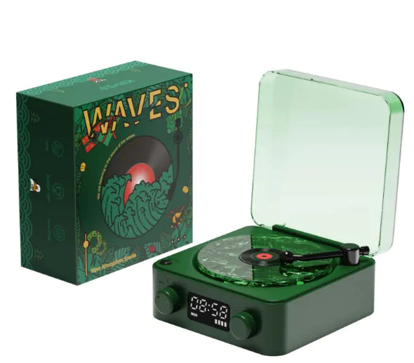 Retro Turntable Bluetooth Speaker with RGB