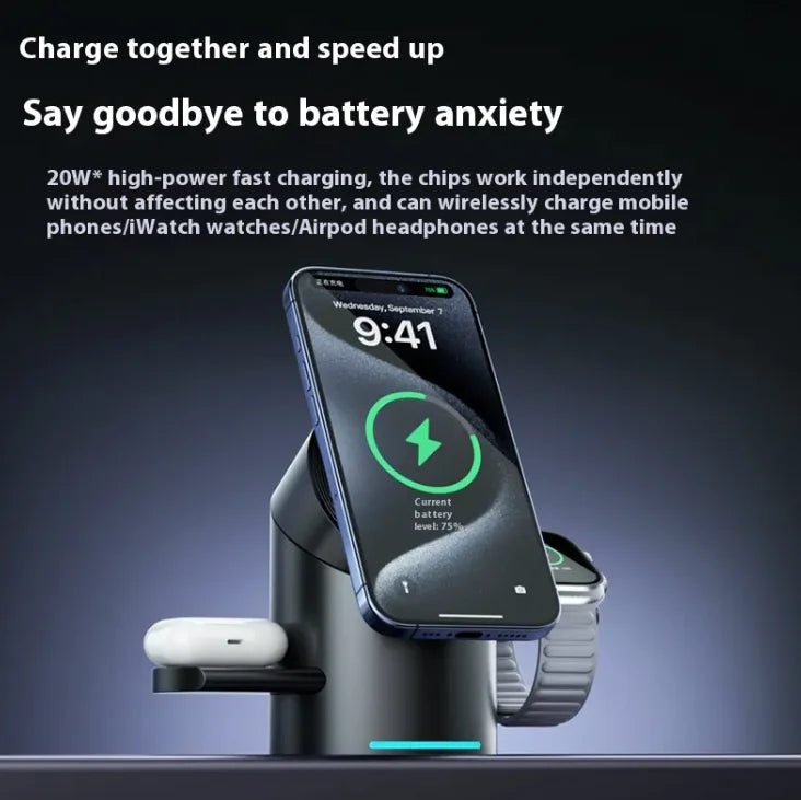 3-in-1 Magnetic Wireless Watch Charger
