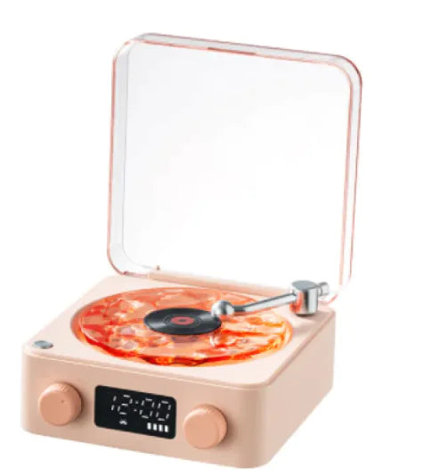 Retro Turntable Bluetooth Speaker with RGB