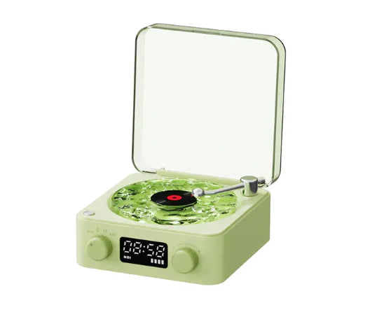 Retro Turntable Bluetooth Speaker with RGB