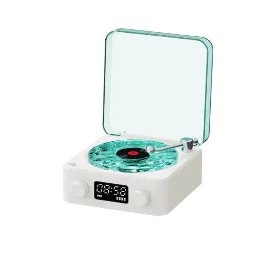 Retro Turntable Bluetooth Speaker with RGB