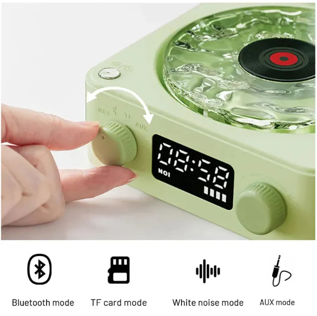 Retro Turntable Bluetooth Speaker with RGB